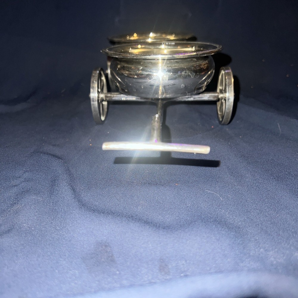 VINTAGE F.B. ROGERS SILVERPLATE "WAGON" Condiment Holder