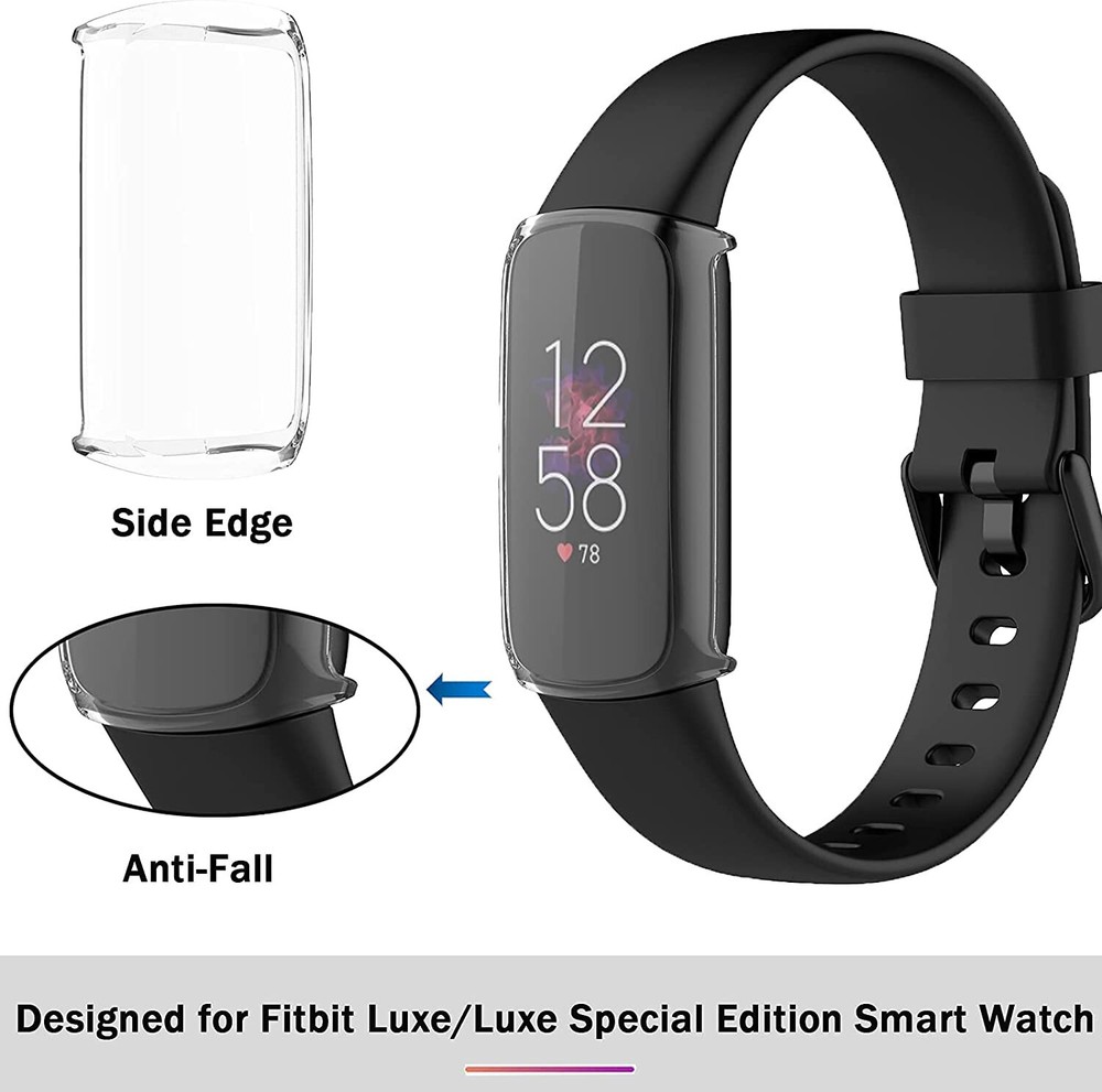 Screen Protector Case For Fitbit Luxe Soft Protective Bumper Cover