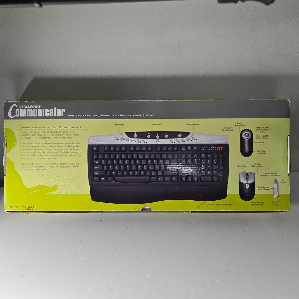 VersaPoint Communicator Wireless Keyboard Mouse and Presentation Remote Set