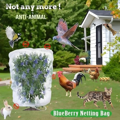 Fruit Tree Netting with Drawstring, 4 Pack 2.6x3.3 FT - 2.6x3.3 FT/4 Pack 1