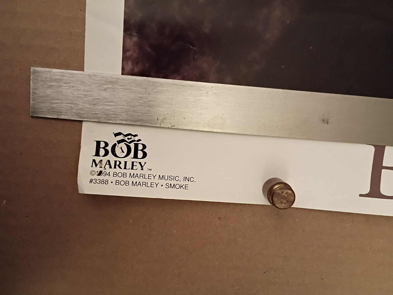 Vintage Bob Marley "SMOKE" Poster #3388 ©1994 Bob Marley Music Inc. & FUNKY Ent.