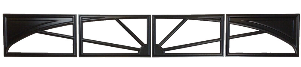 4 Amarr Sunray Replacement Inserts for Amarr Short Panel Garage Doors Black