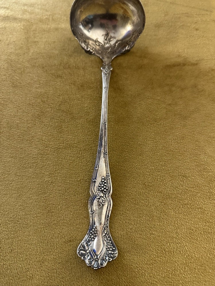1847 ROGERS Vintage Grape Pattern- Large Soup Ladle 10 7/8”