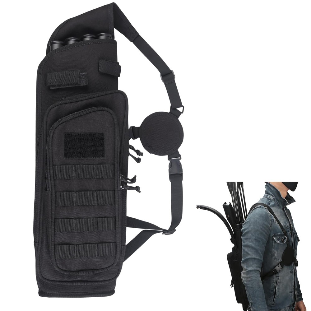 XTACER Multi-Function 4-Tubes Back Field Quiver Training Archery Arrow Quiver fo