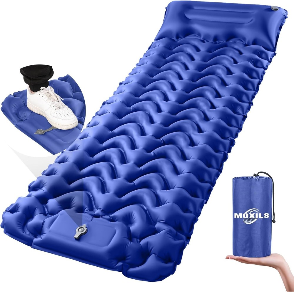 Sleeping Pad, Ultralight Inflatable Sleeping Pad for Camping, Built-in Pump, ...
