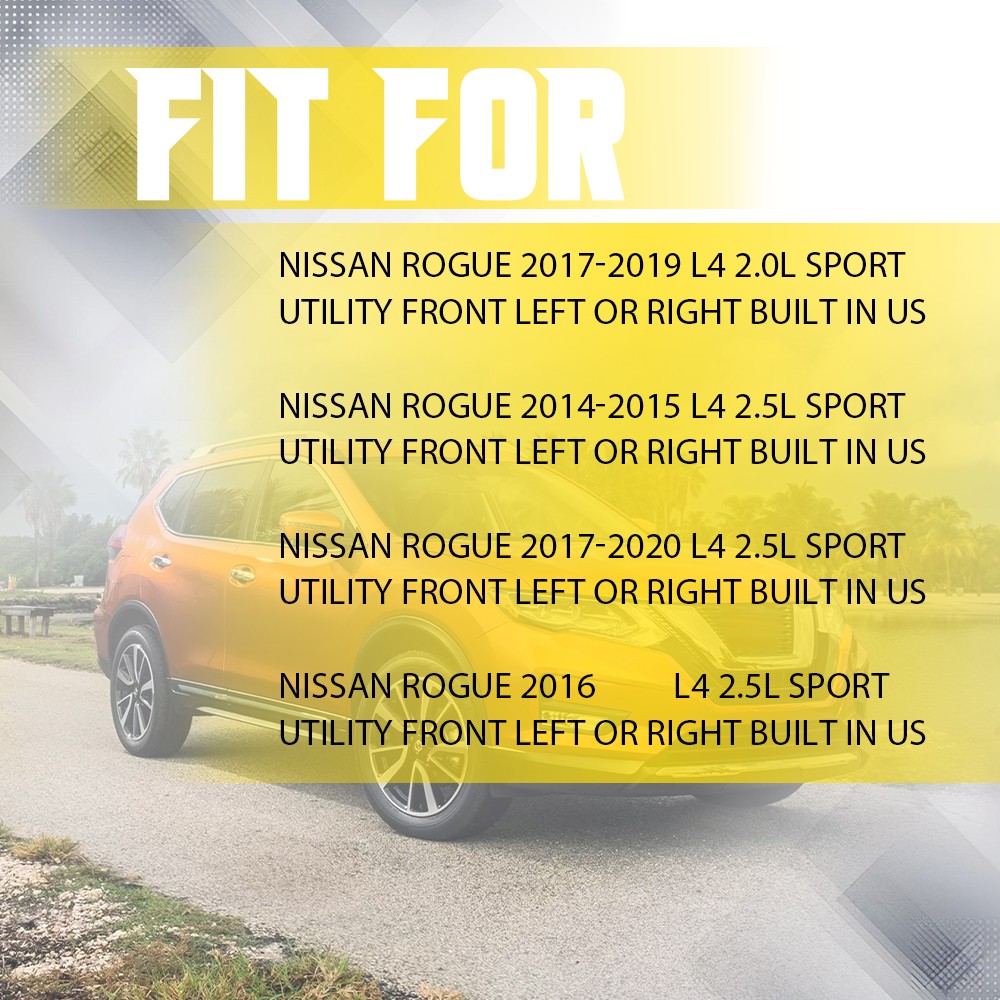 Set 2 ABS Wheel Speed Sensor Front-Left & Right For Nissan Rogue 2014-2020 EJ