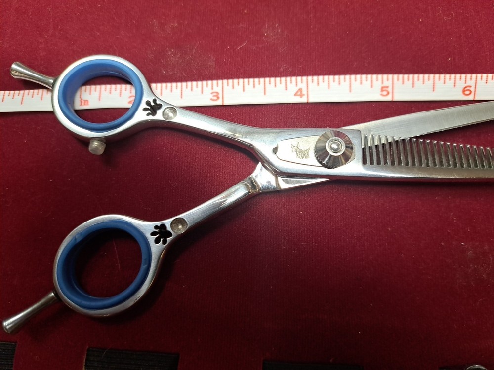 PurePaws dog thinning shears with adjustable screw and Replaceable Blades 6.5 "