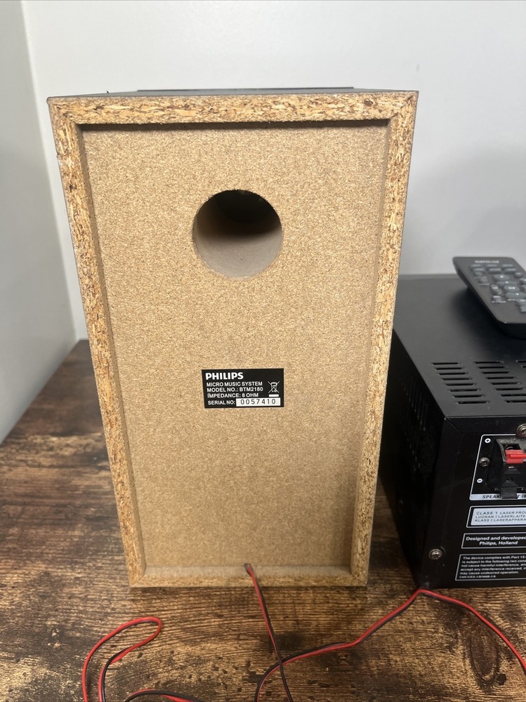 Phillips Micro Music System w/ Remote BTM2180 Black Bluetooth/ MP3/USB Direct