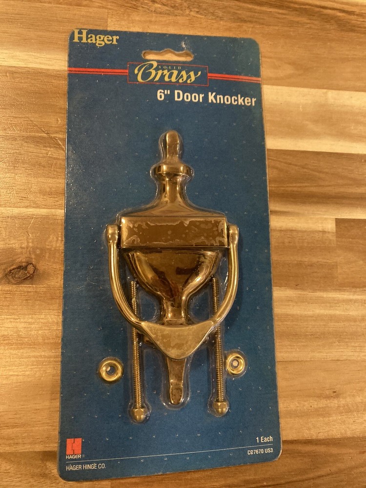 Door Knocker Solid Brass 6” Door Knocker By Hagar New