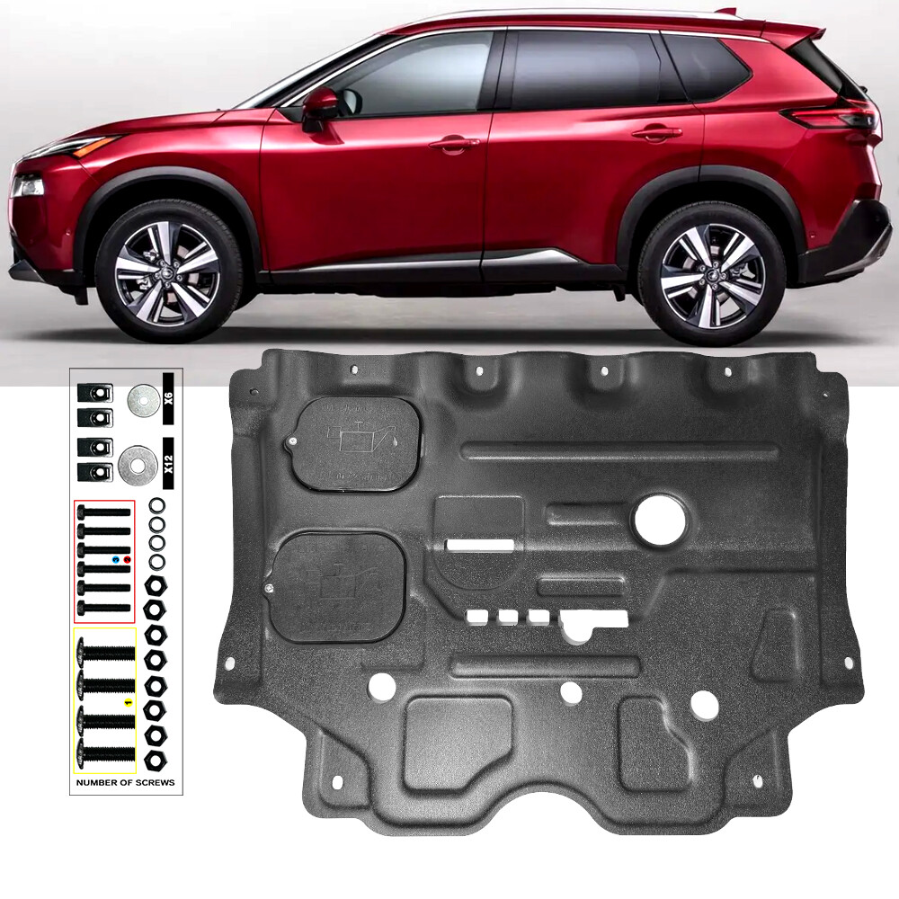 Front Engine Splash Guards Shield Assembly Plastic For Nissan Rogue 2022-2023