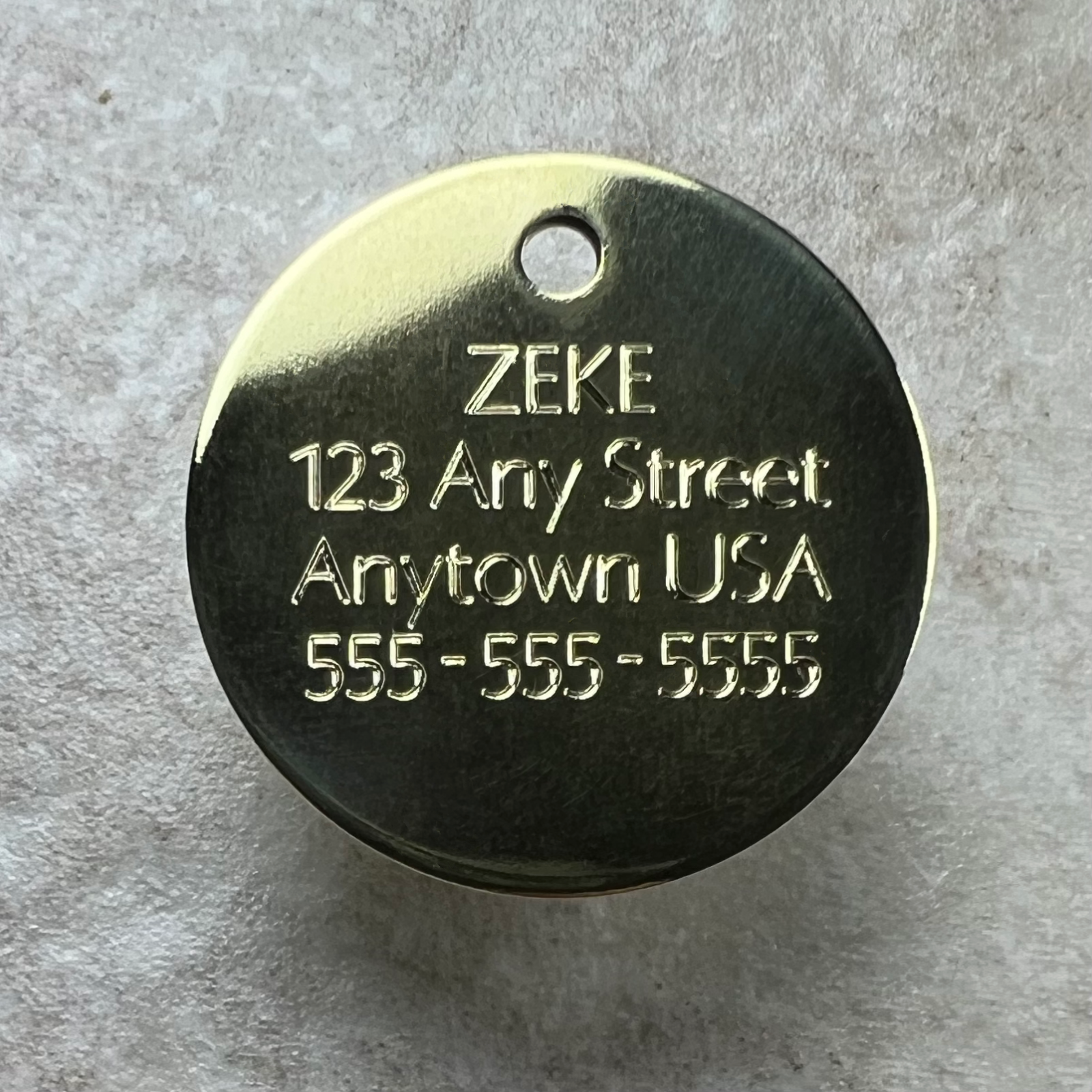 Custom Engraved Dog Tags Personalized Dog Collar Pet Tags Engraved NATURAL BRASS