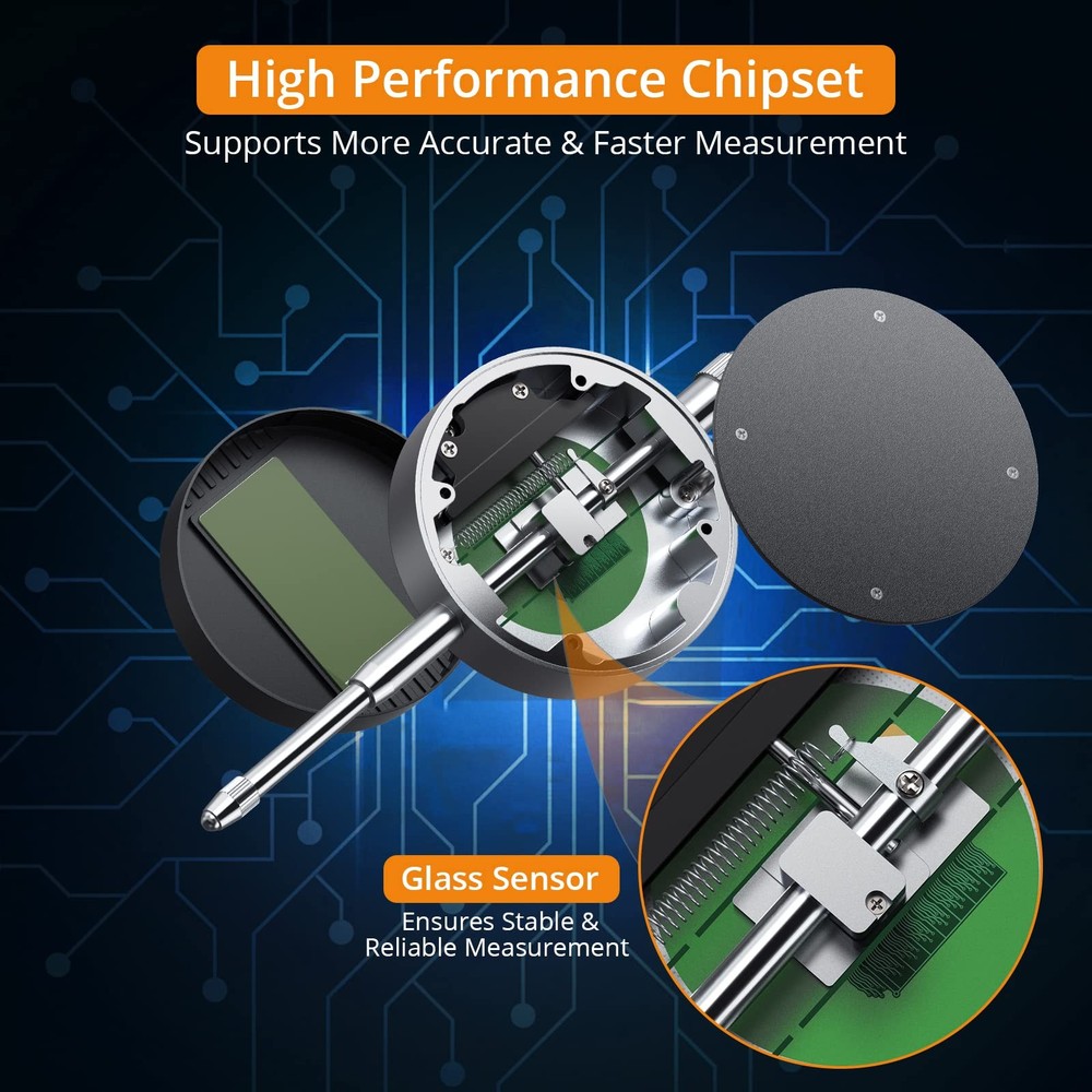 Neoteck 1" Digital Indicator + 0.03" Dial Set