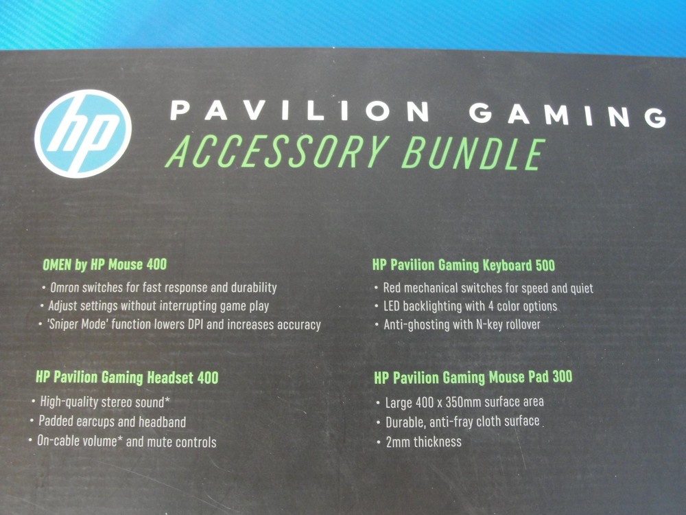 HP Gaming Mouse, Keyboard, Headset, Pad (HP Gaming Kit)