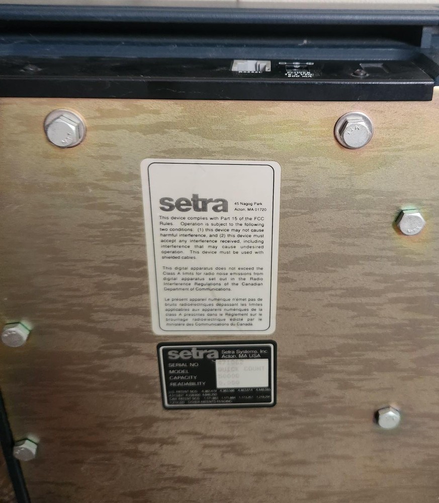 SETRA QUICK COUNT HIGH RESOLUTION COUNTING SCALE