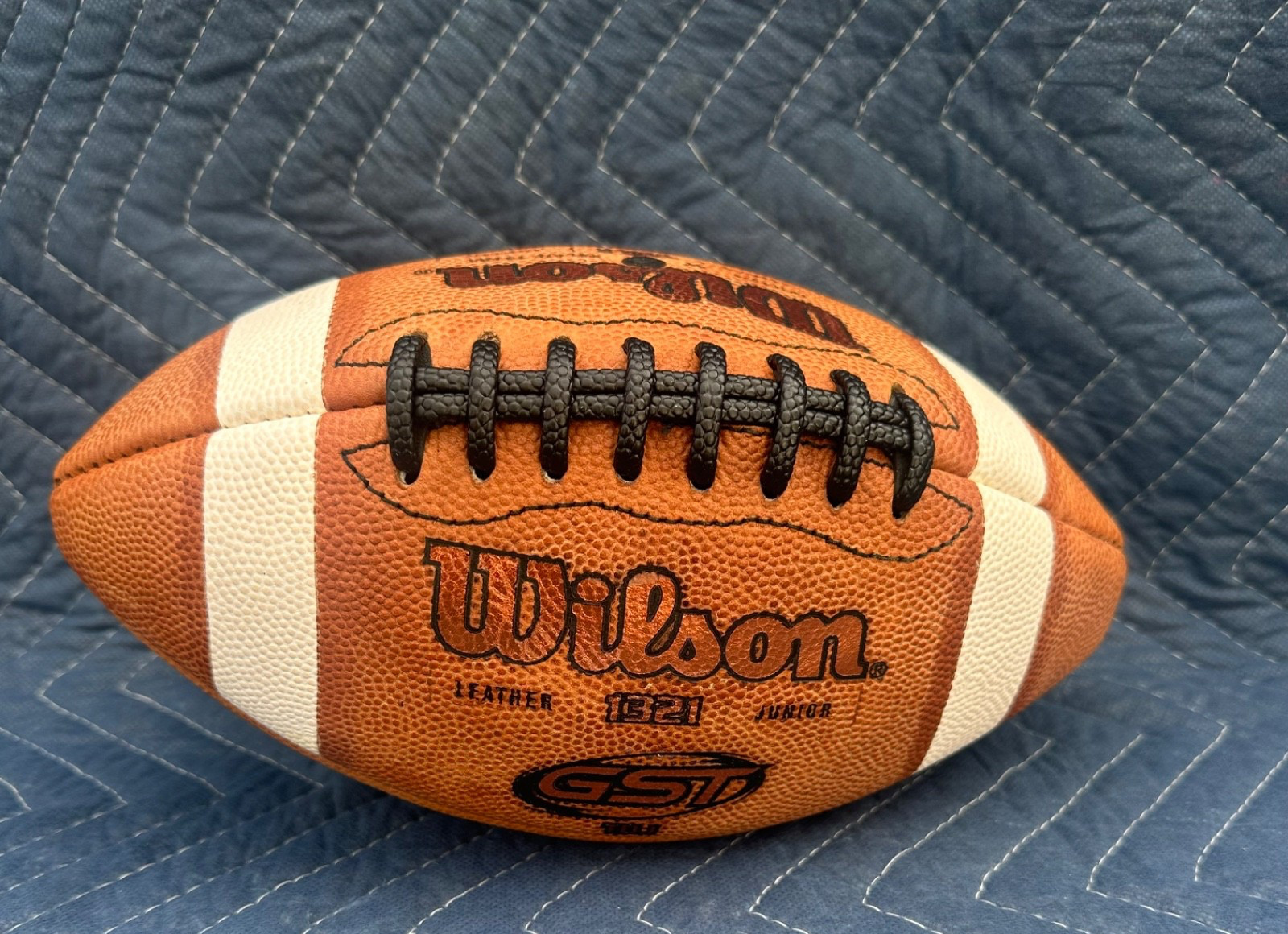Wilson WTF1321 TDJ Junior Leather Game Brown Football GST-NEW-Made in USA!