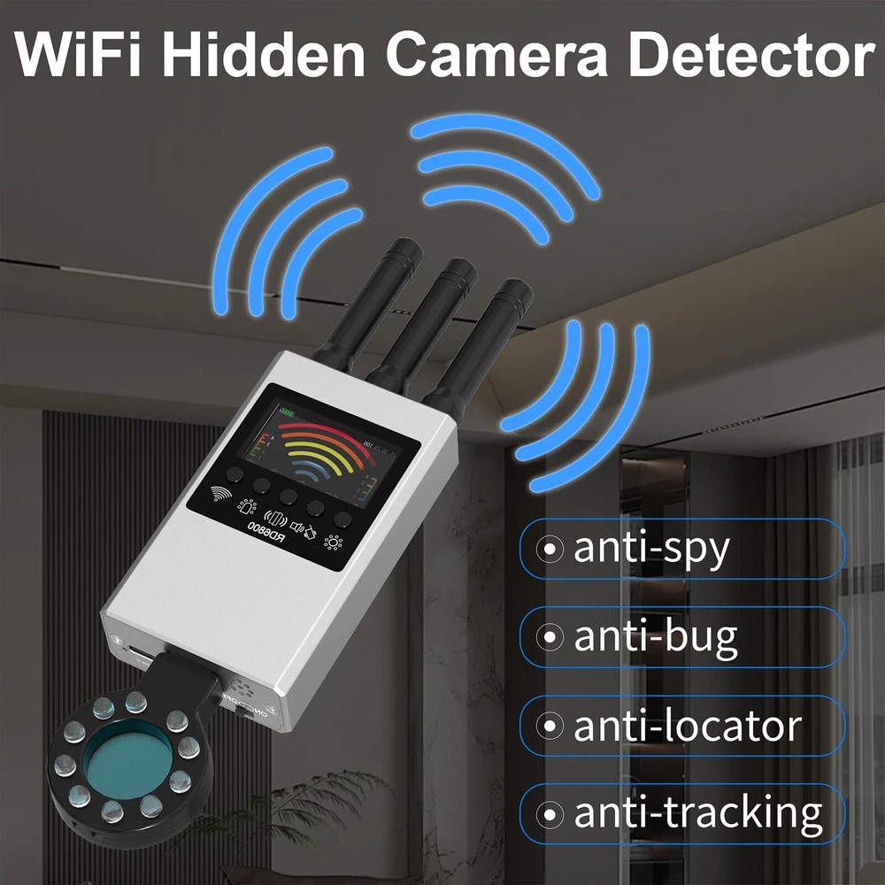 GPS Tracker Anti Spy Hidden Camera Detector Finder Wireless Bug Detection Device