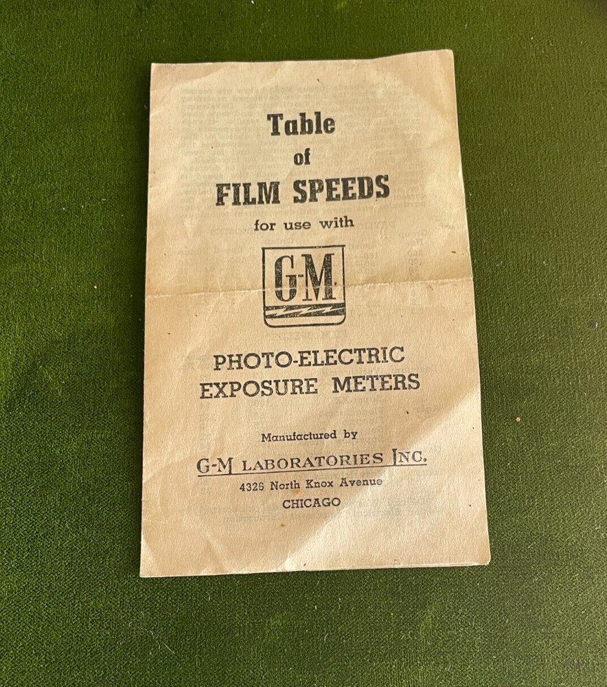 Exposure Meter, GM Laboratories, Original Box, Lanyard, Instructions