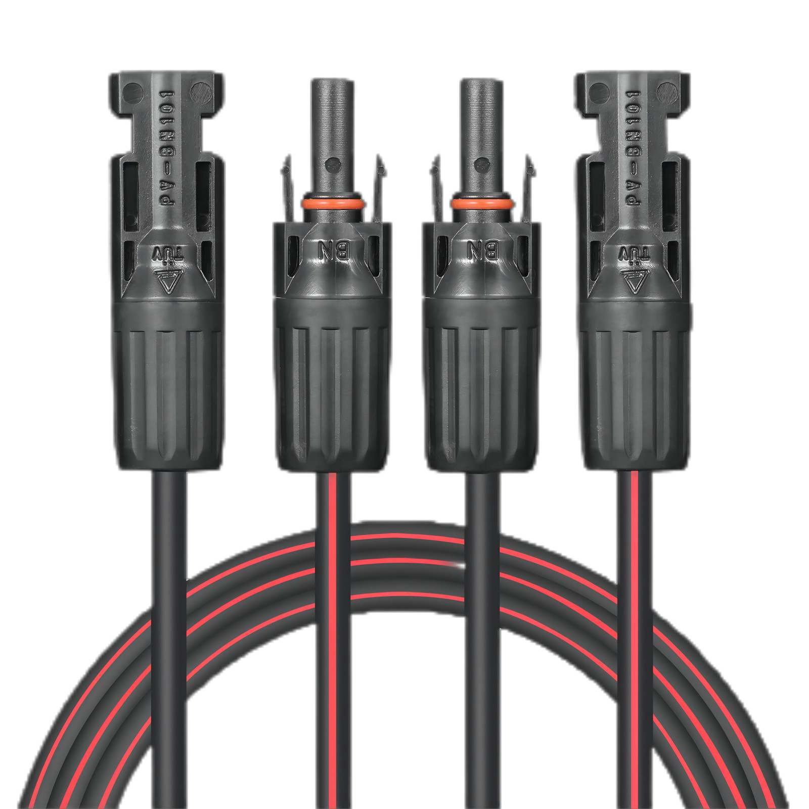 Solar Cable 5-50ft 2x12/10AWG, MC4 Connectors on One/Both Ends,for Solar Panels.