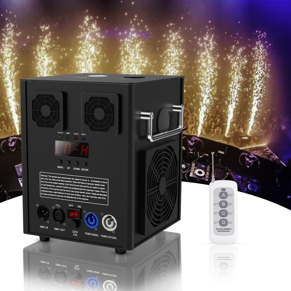 4PCS Cold Spark Machine 700W DMX Stage Firework Machine Wedding W/Flight Case US