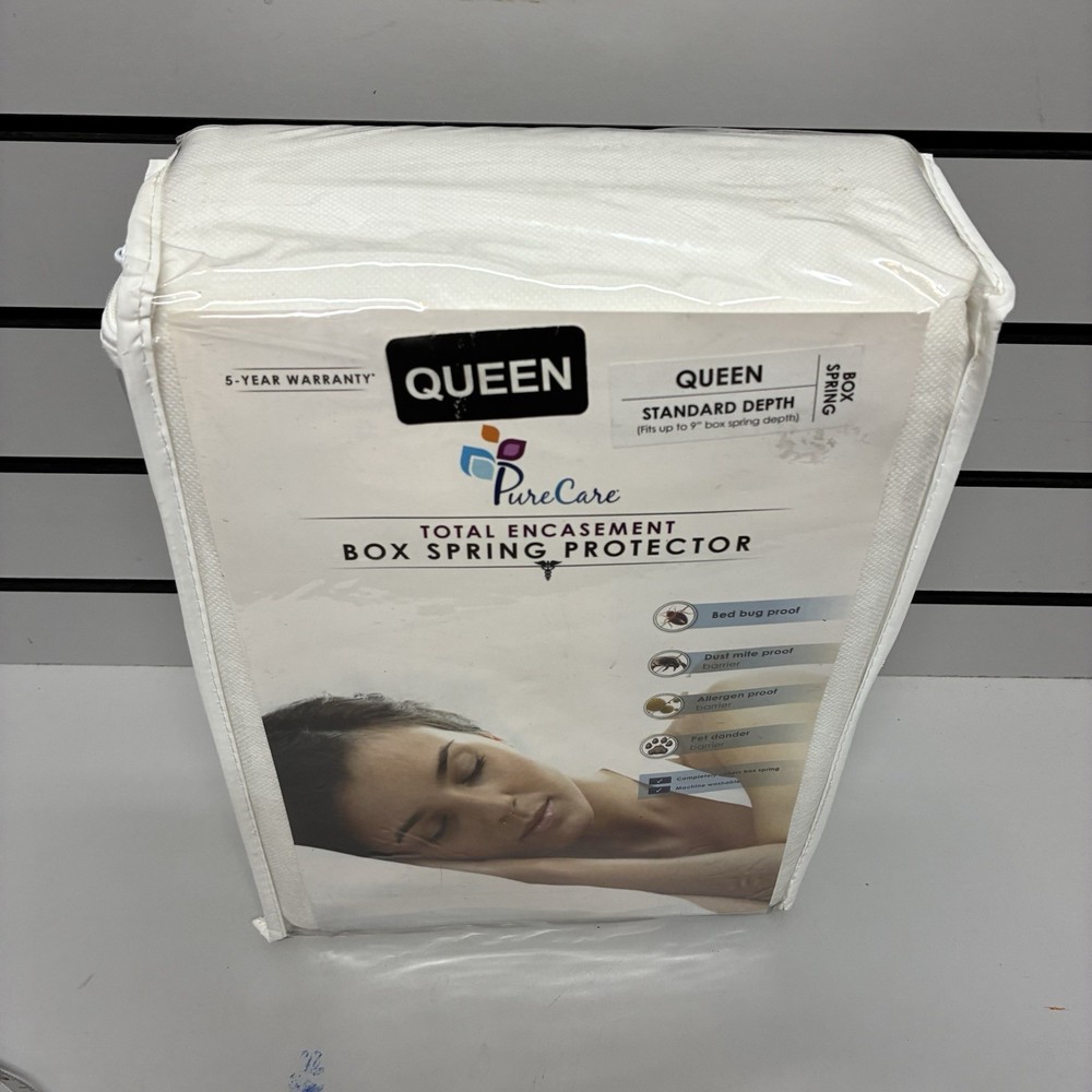 PureCare Total Encasement Box Spring Protector Queen