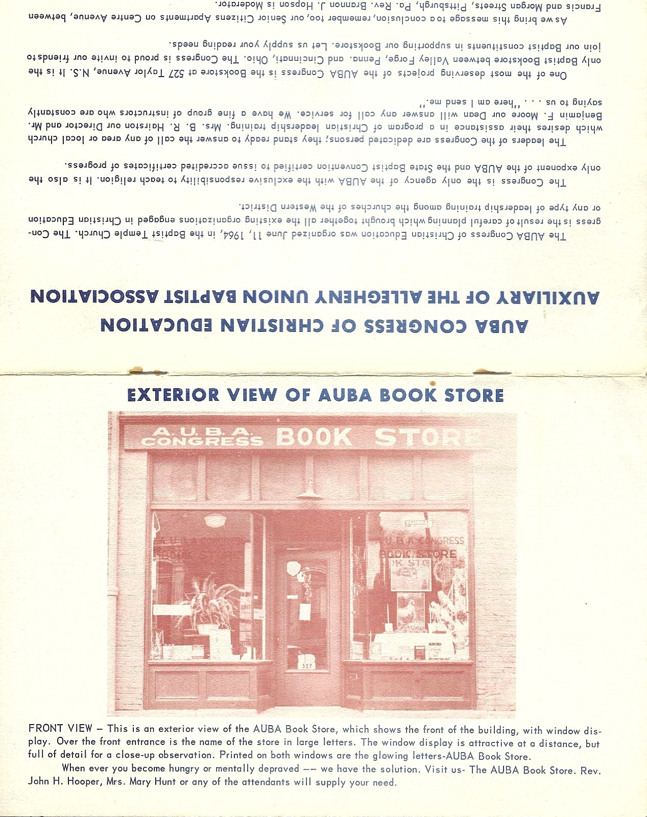 1960s AUBA~Allegheny Union Baptist Assoc.~African American Circular~Pittsburgh