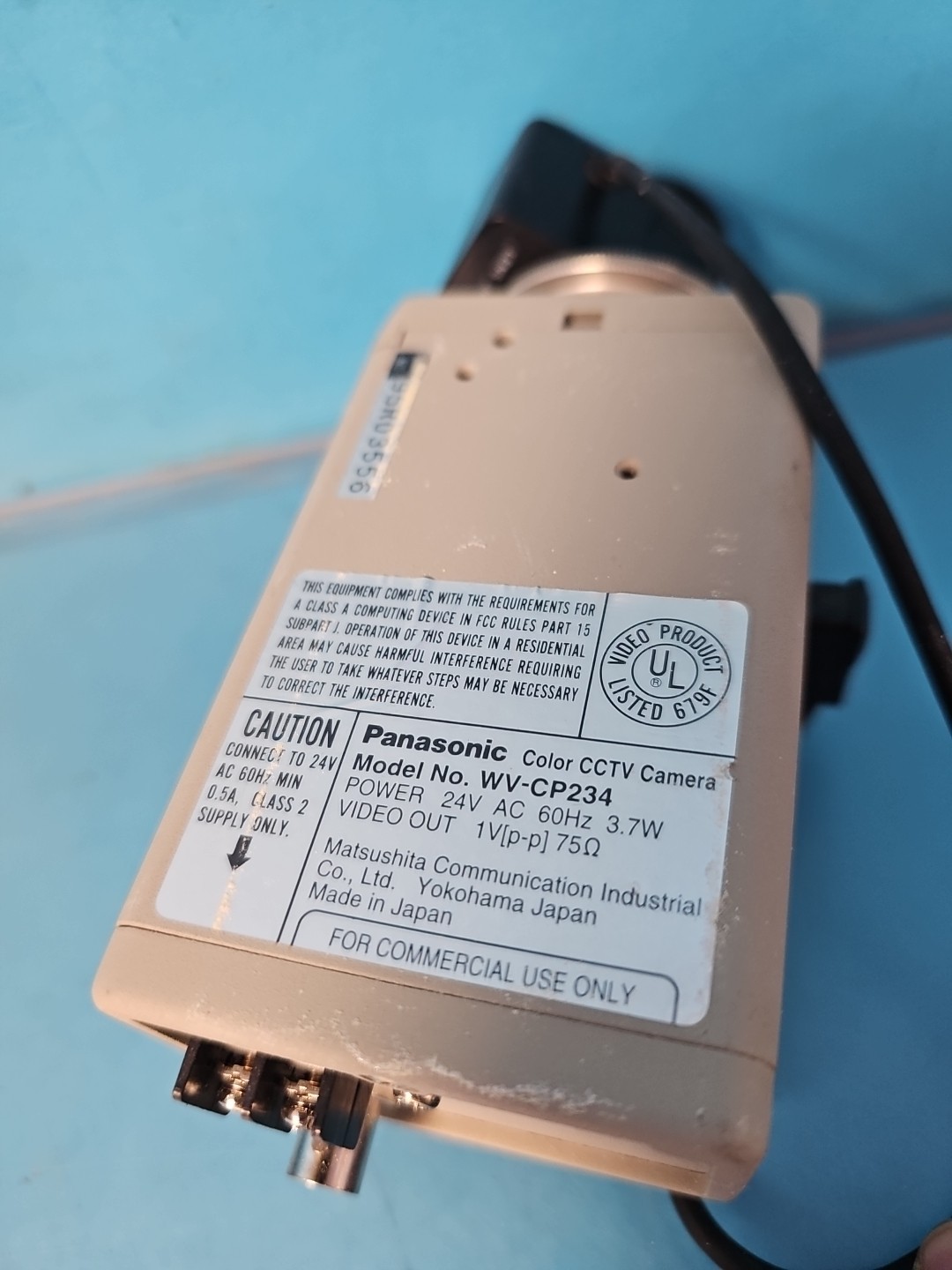 Panasonic Color CCTV Camera Model WVCP-234 Digital Tamron Lens 24v Used Works