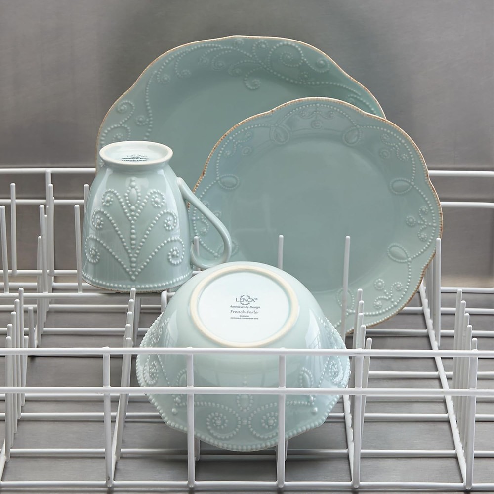 French Perle 4-Piece Place Setting Ice Blue,12 oz