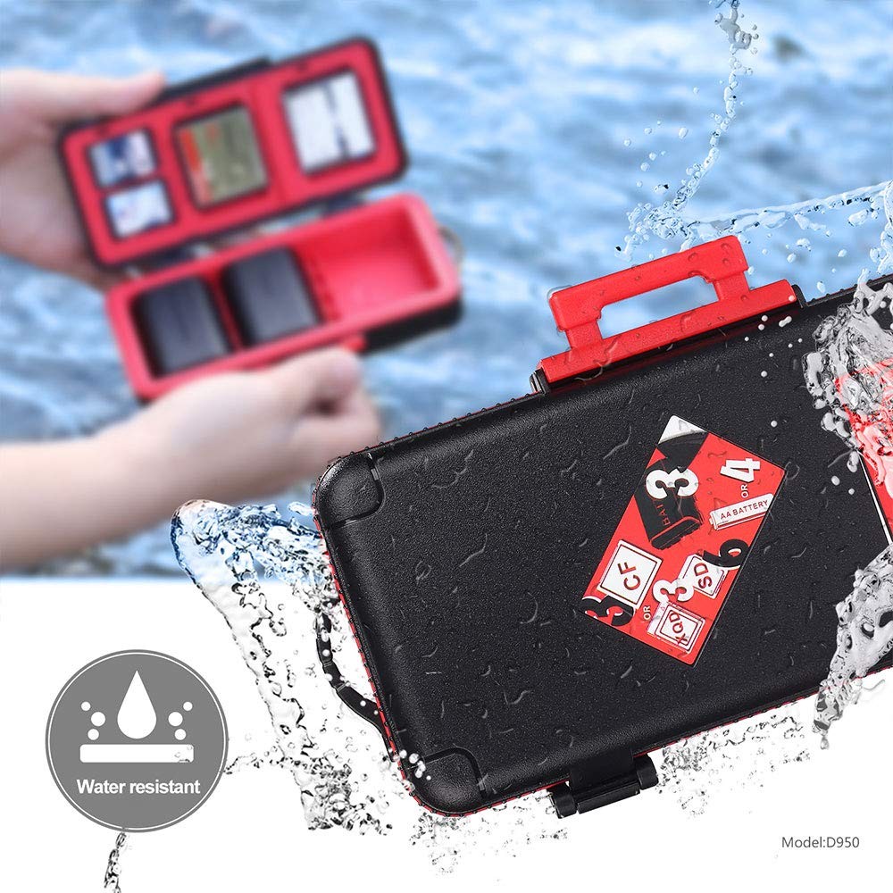 Camera Battery Memory Card Case Memory Card Hard Protector Case Water-Resista...