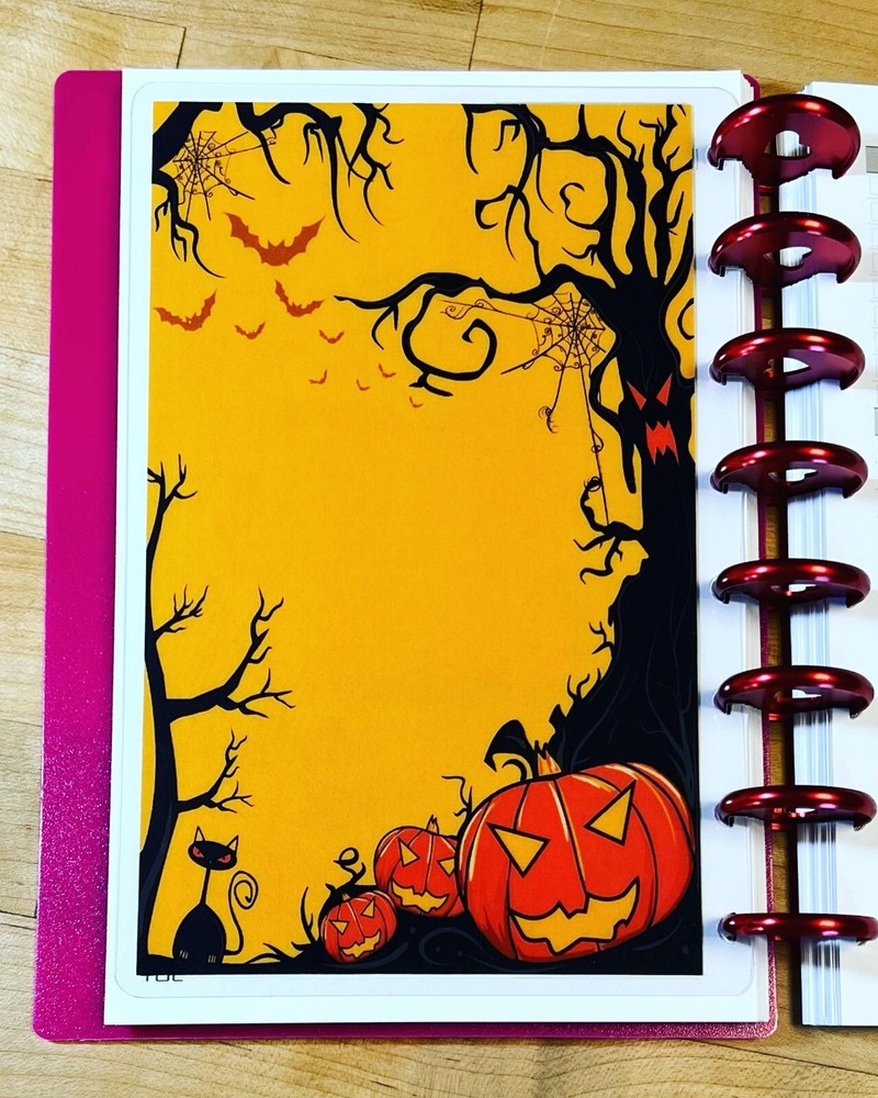 FALL Halloween Pumpkin Cat Cobweb DASHBOARD 4 use w TUL/Arc (8 disc) Planner-