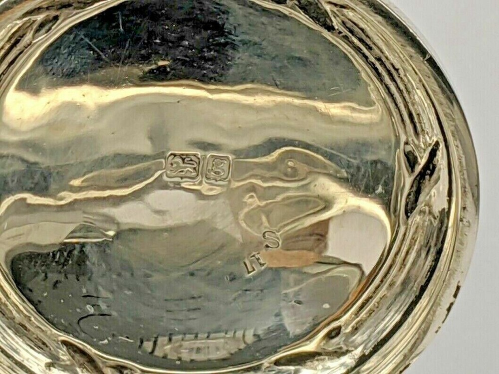 Edwardian 1906 Silver capstan Inkwell