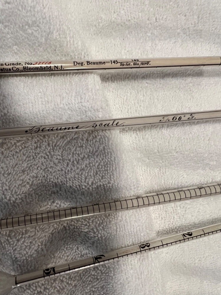6 Vintage Scientific Floating Thermometers 