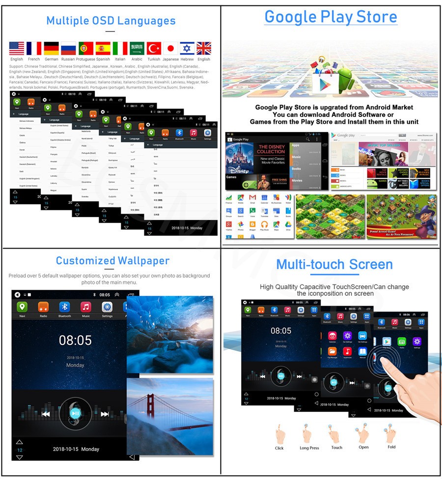 Fit For Hyundai Veloster 2011-2017 Touch Screen Head Unit FM Player For Carplay