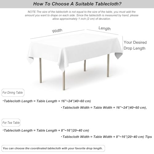Rectangle Table Cloth Waterproof Heavy Duty 70" x 52" (Rectangular) Yellow