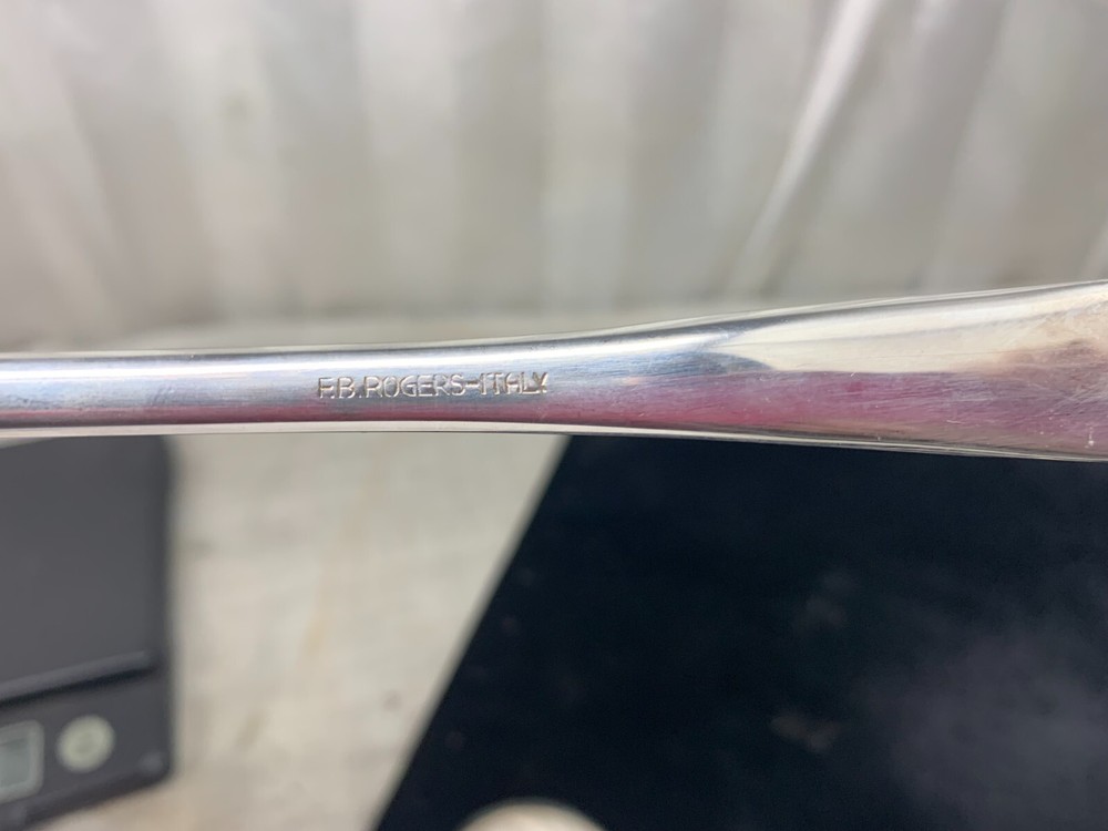 FB. Rogers Silver Plated Fork Spoon Serving Set & Mother Of Pearl Knife Landers