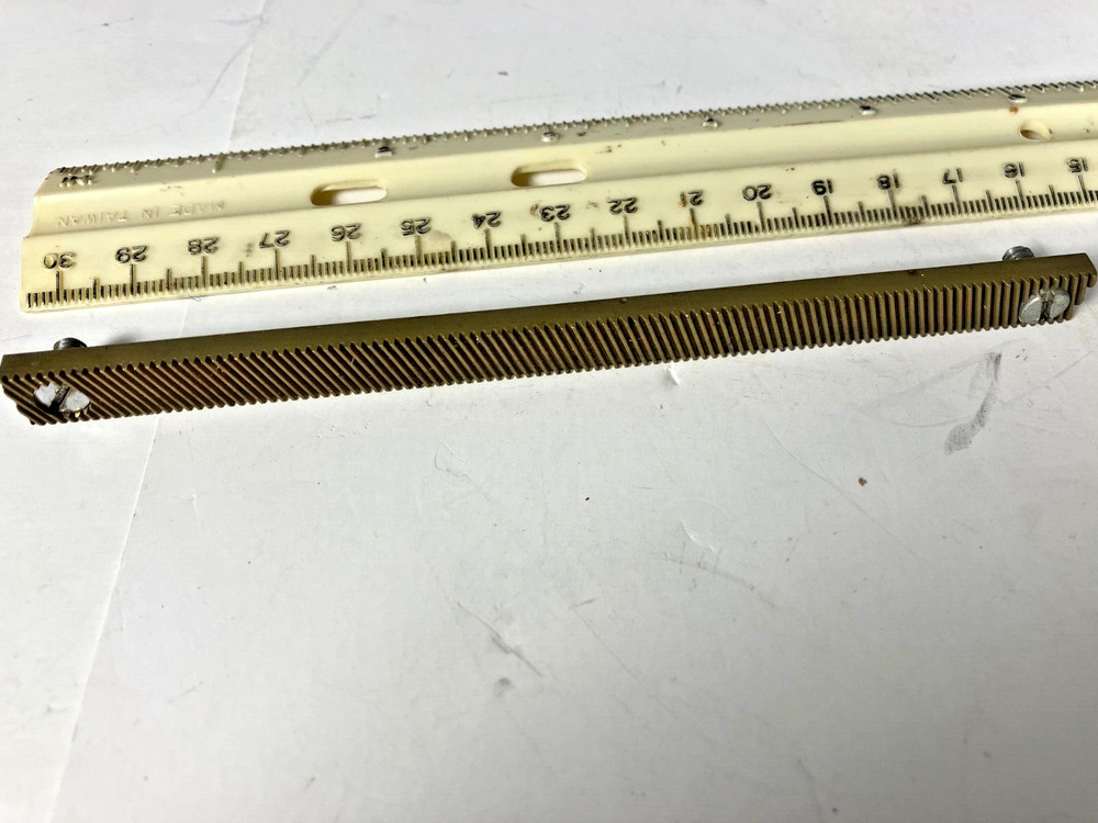 American Optical Microscope stand 5.5" long Brass rack, gear