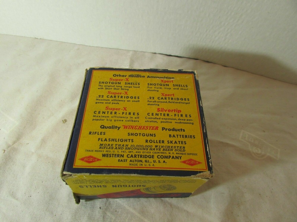 VINTAGE WESTERN SUPER X LONG RANGE 12 GA CARTRIDGE SHELLS Box Empty