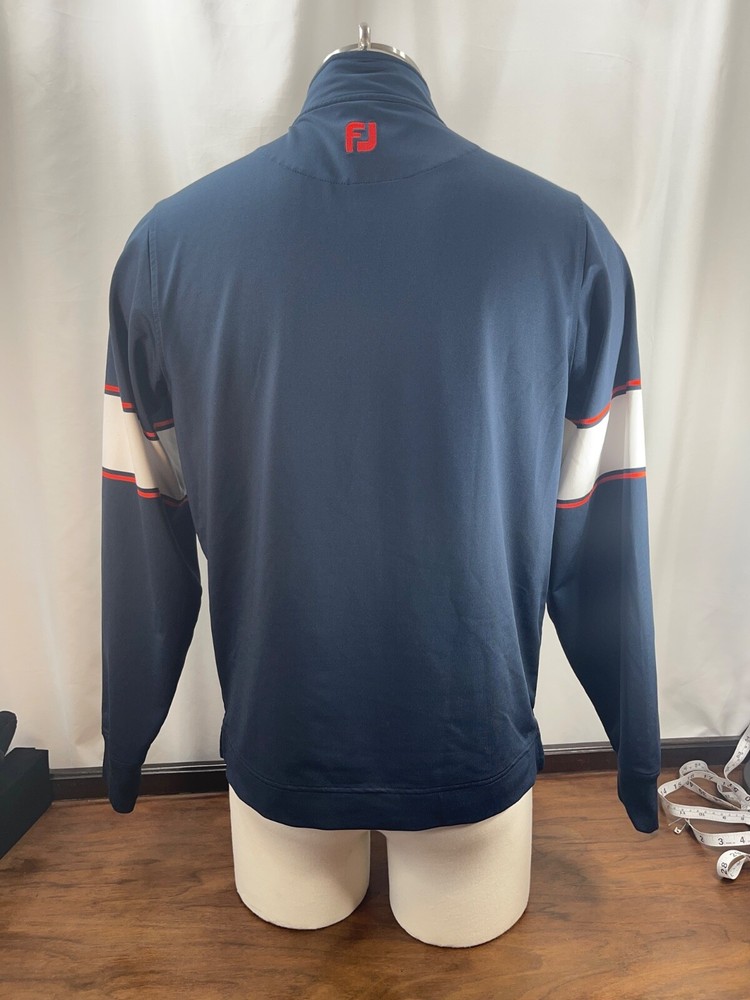 1/4 Zip FootJoy Jacket Sz Med Navy Pullover Performance Stretch Golf