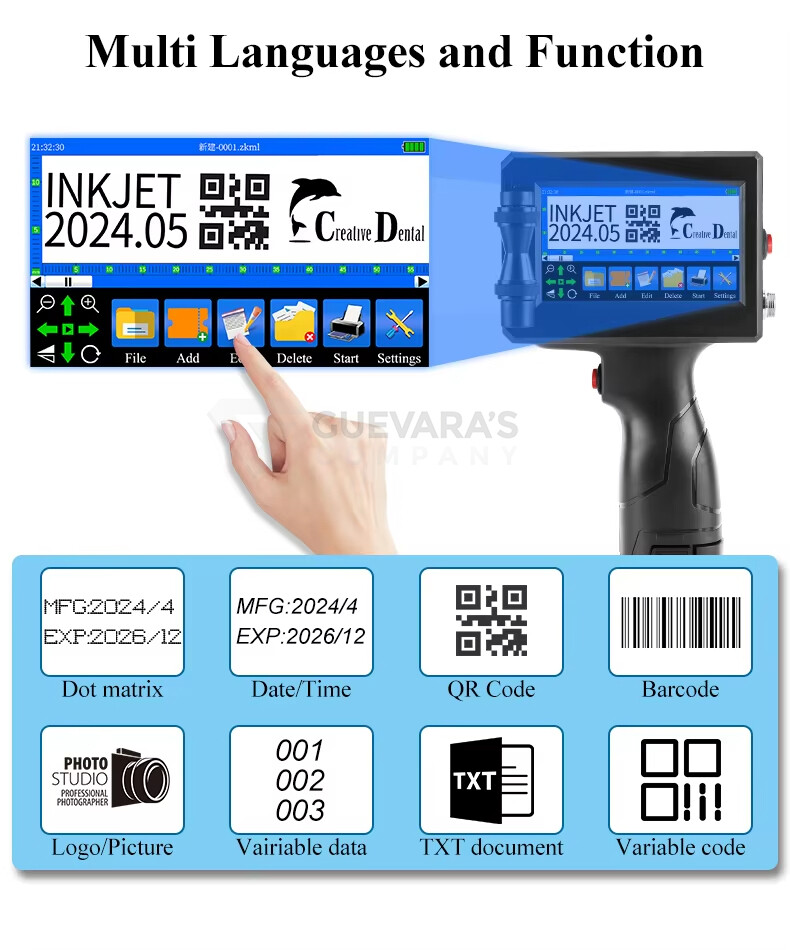 Handheld Inkjet Printing Machine Batch Expire Date Printer