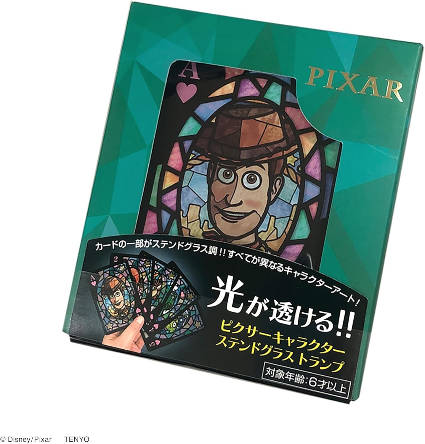 Tenyo x Disney Pixar Characters Stained Glass Playing Cards /SHIP FROM USA