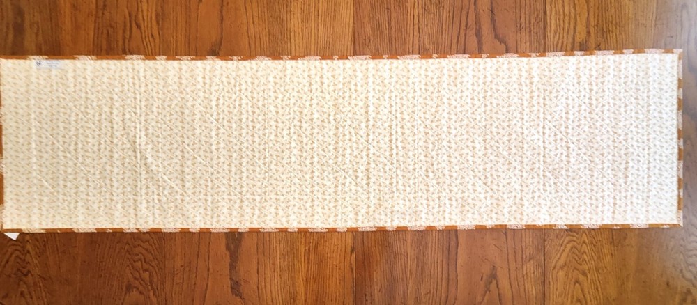 Harvest Second Spring Cinnamon & Cream Fall Handmade Table Runner Quilt #2