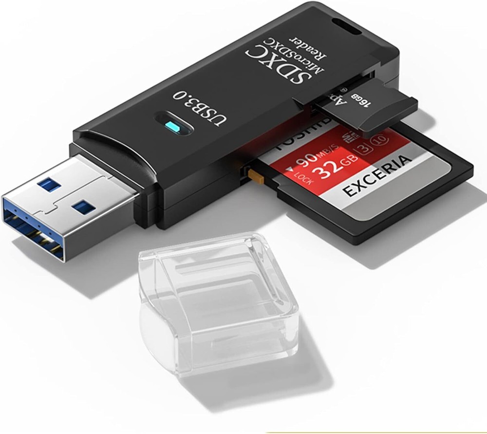 5Gbps 2 In 1 TF SD Card Reader USB 3.0 Micro SD Card To USB Adapter Card Reader