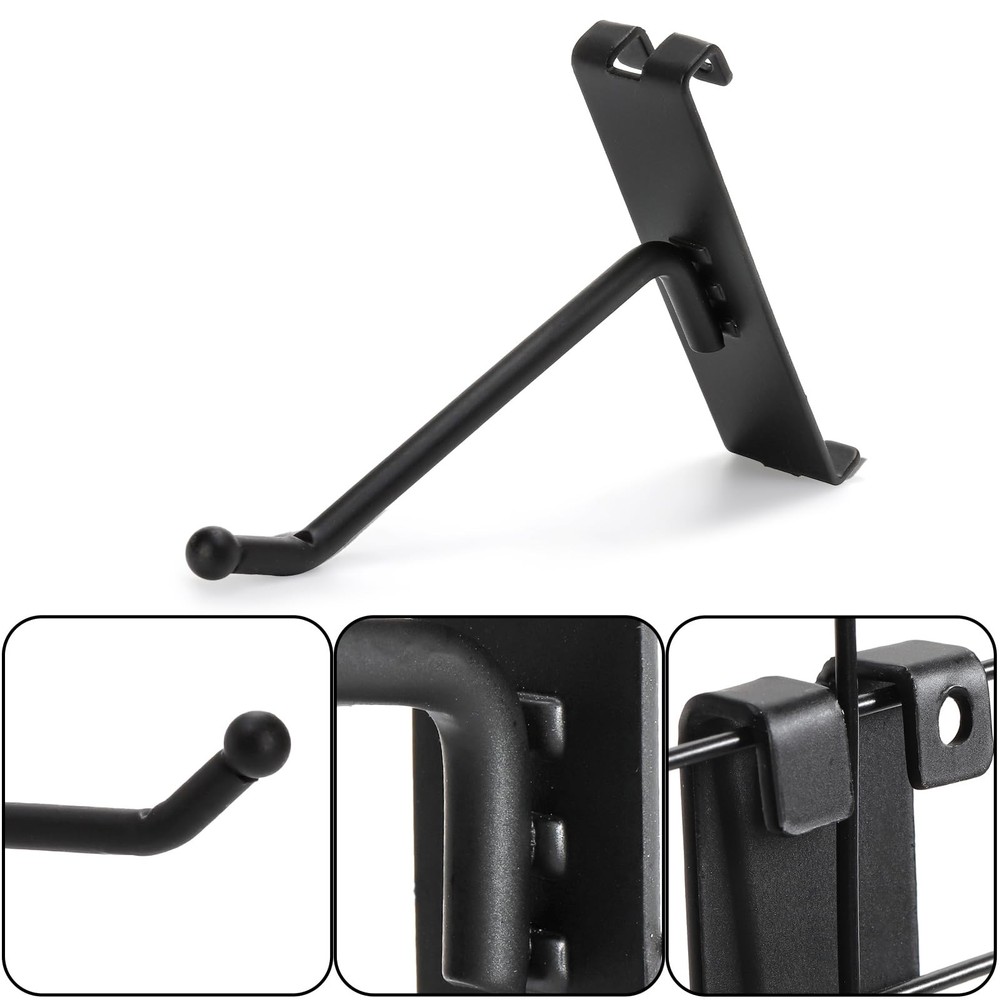 40 Pack Gridwall Hooks 4 Inch Display Hooks for Grid Wall Panels Heavy Duty M...