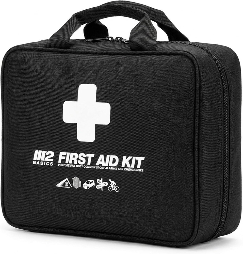 M2 BASICS Premium 300 Piece Professional First Aid Kit, 40 Unique Items, Durable