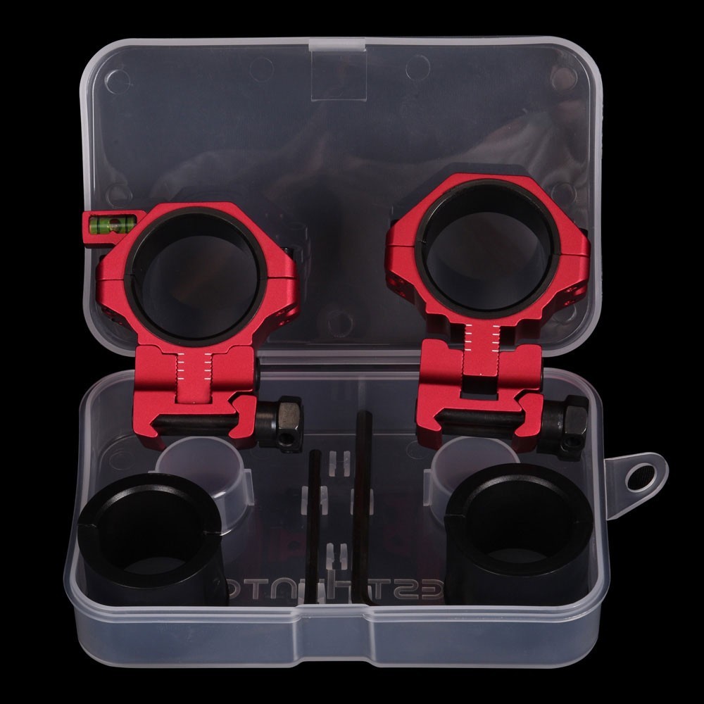 WestHunter 1"/30/34mm Scope Mount Rings Adjustable Picatinny Ring Bubble Level