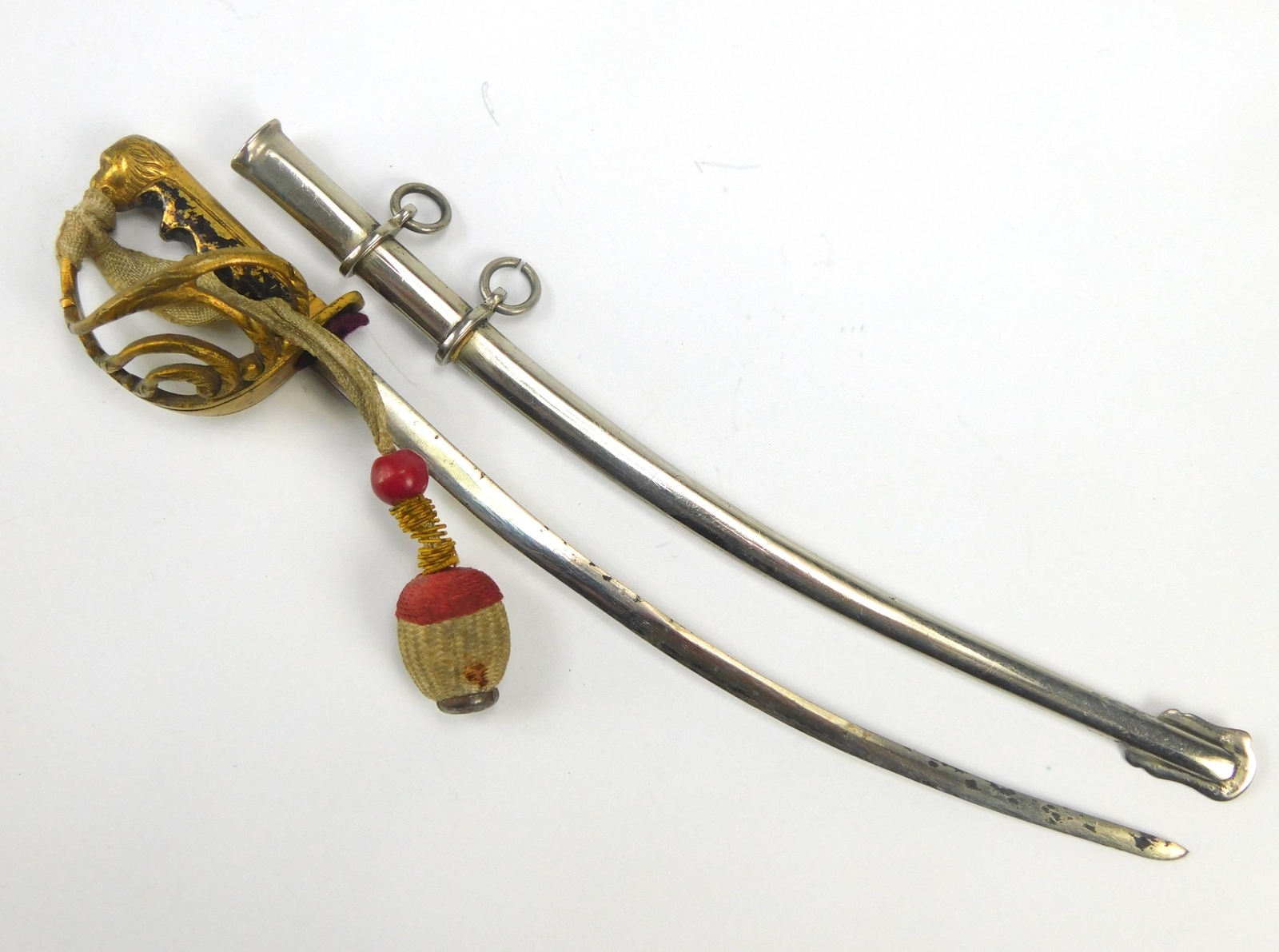 German Germany WW1 Miniature Sword & Scabbard Letter Opener Military Decor C