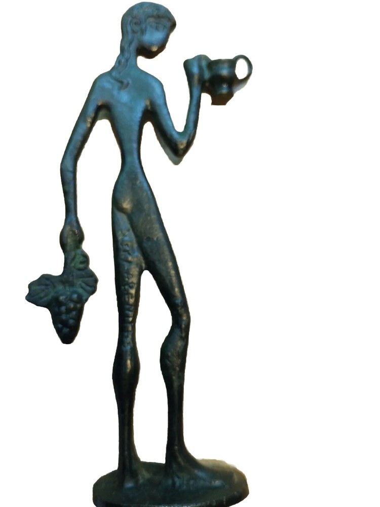 Signed Dionysys Brass Art Statue