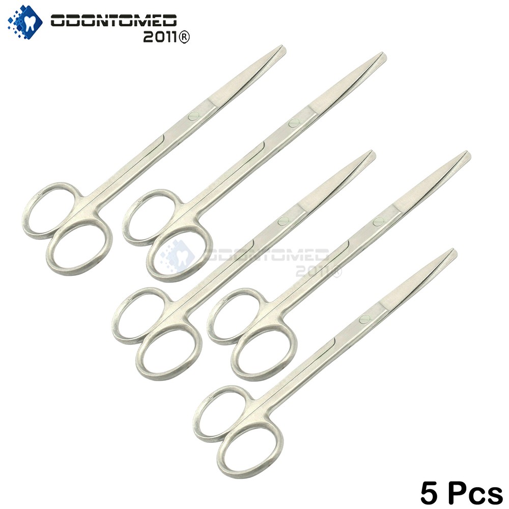 5 Operating Scissors 5.5" Straight Tip Sharp Blunt Surgical Instruments