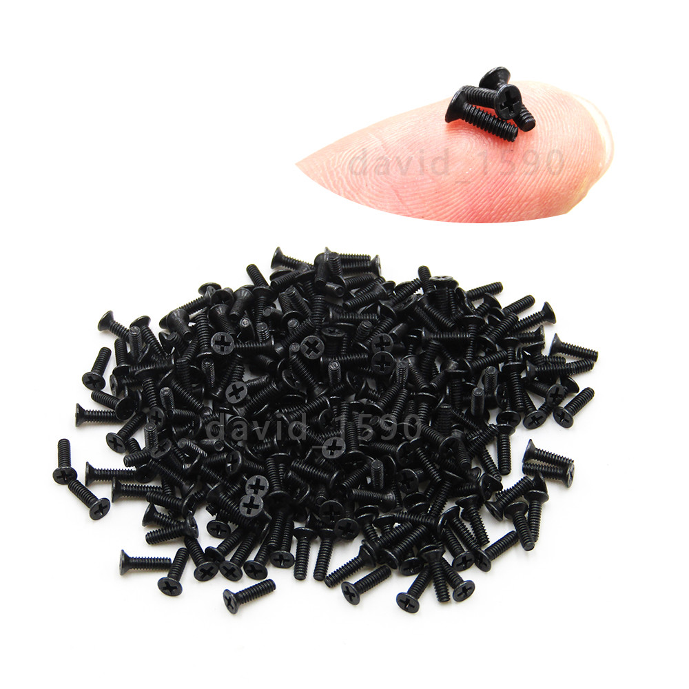 M1 M1.2 M1.4 M1.6 M1.7 M2 Black Steel Phillips Countersunk Flat Head Small Screw