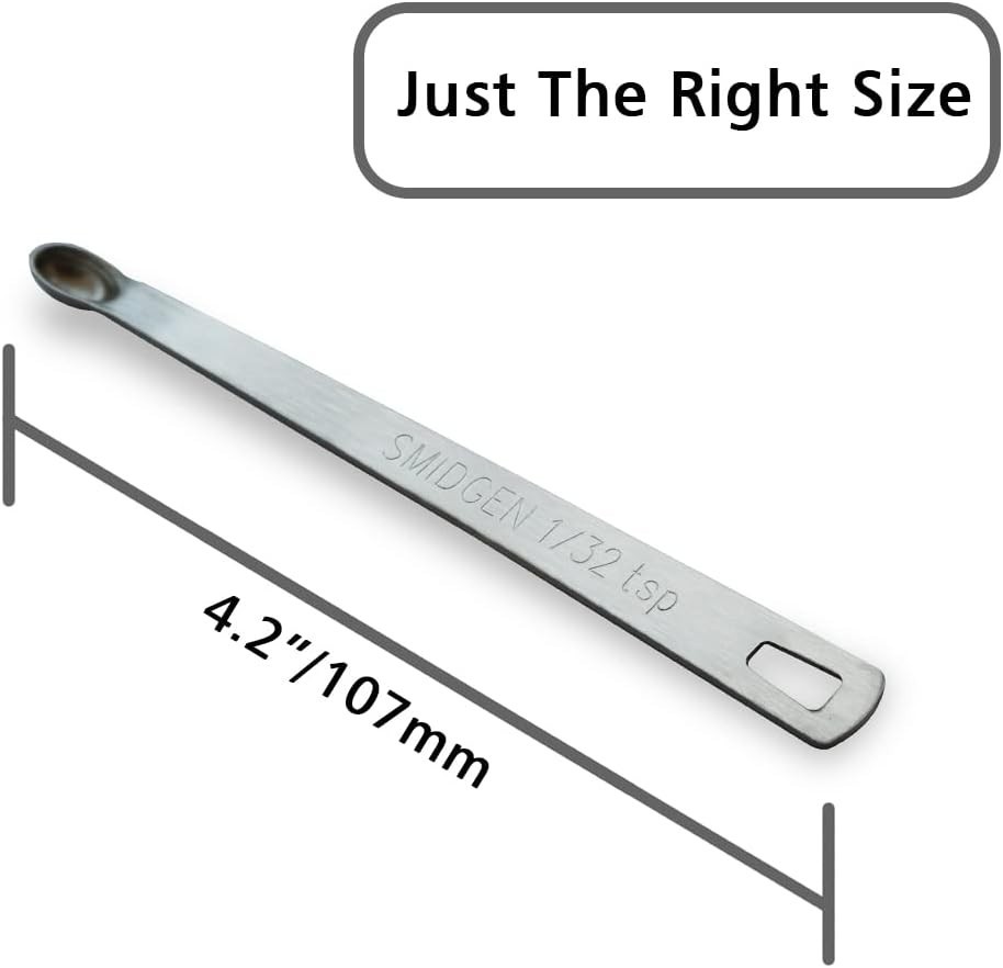 2PCS 1/32 Teaspoon1/32tsp, 0.16ml, Smidgen Single Tiny Measuring Spoon, Small...