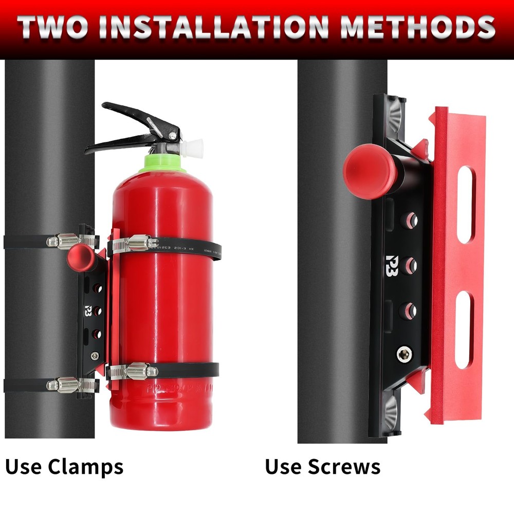Universal Quick Release Fire Extinguisher Mount, CNC Aluminum Adjustable Roll...